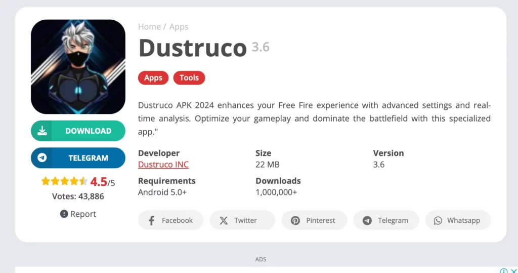 Dustruco free fire ask